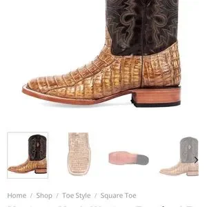 J.B. Dillon | Shoes | Jb Dillon Caiman Belly Mens Square Toe  display picture 3